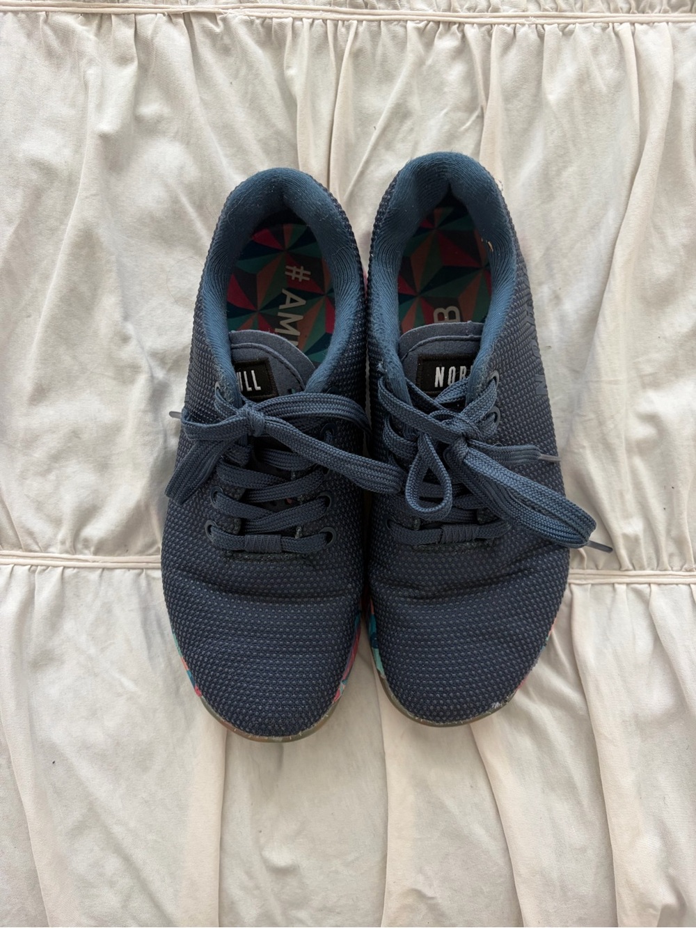 NOBULL Navy Knit Training Sneakers with Patterned Insole